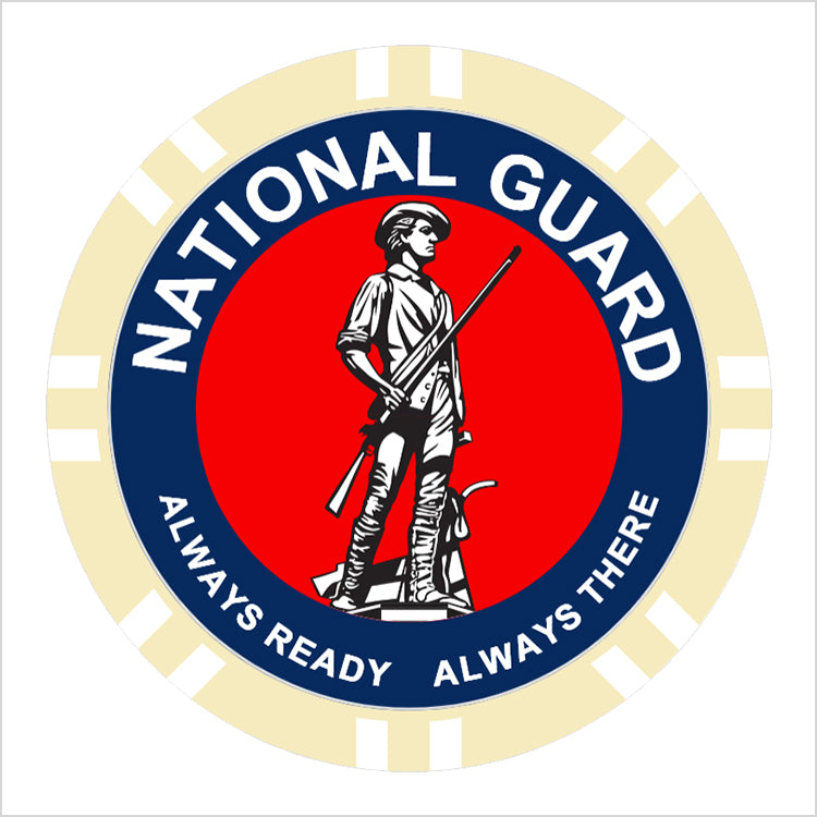 National Guard cutom poker chipsets